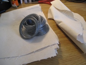 some materials - wire, canvas, thread